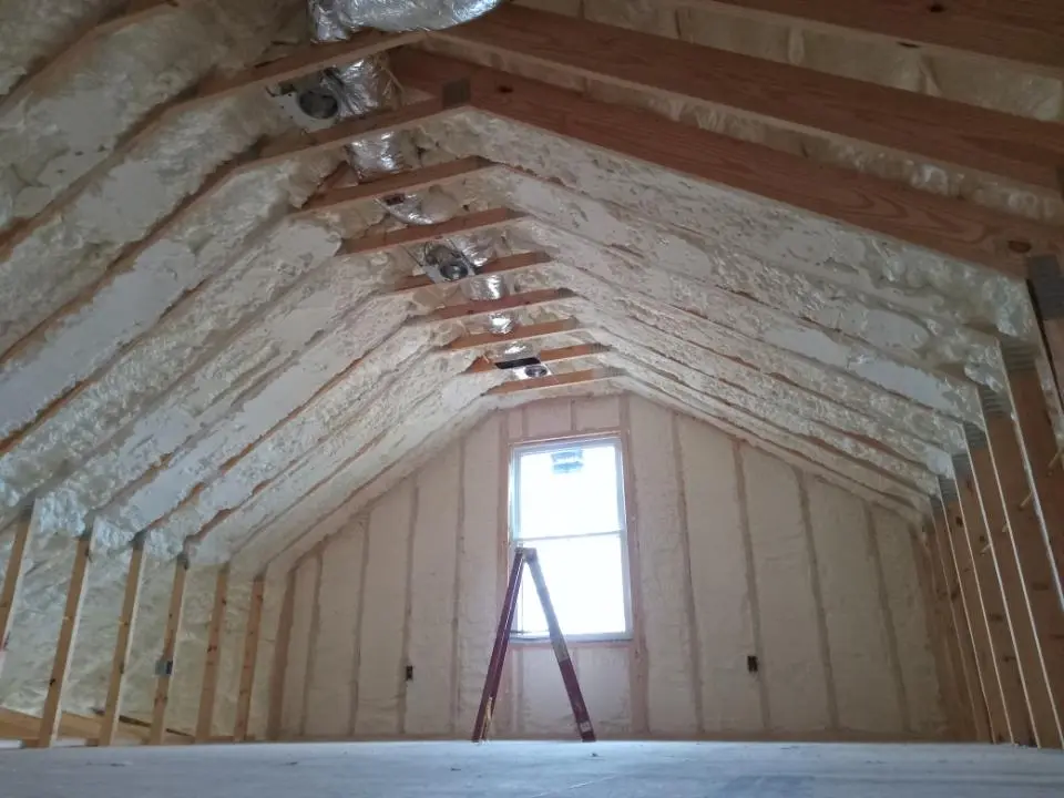 Spray foam roofing application for Crawl Space Insulation project in Reserve
